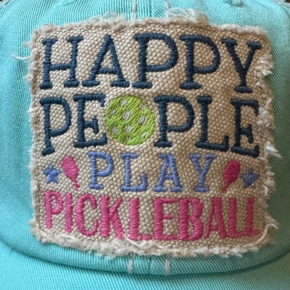 Pickleball Cap - “Happy People Play Pickleball” distressed adjustable hat - NWT - Picture 11 of 11